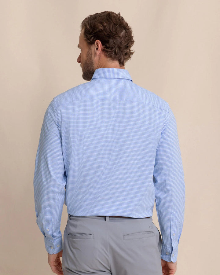 Southern Tide Crofton Plaid Charleston Sport Shirt: Ocean Channel