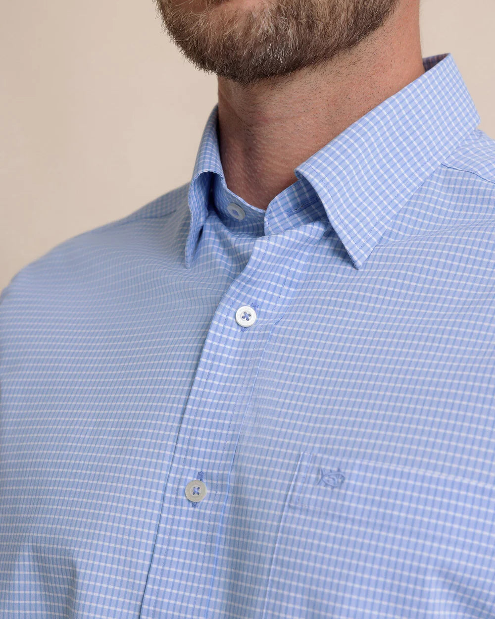 Southern Tide Crofton Plaid Charleston Sport Shirt: Ocean Channel