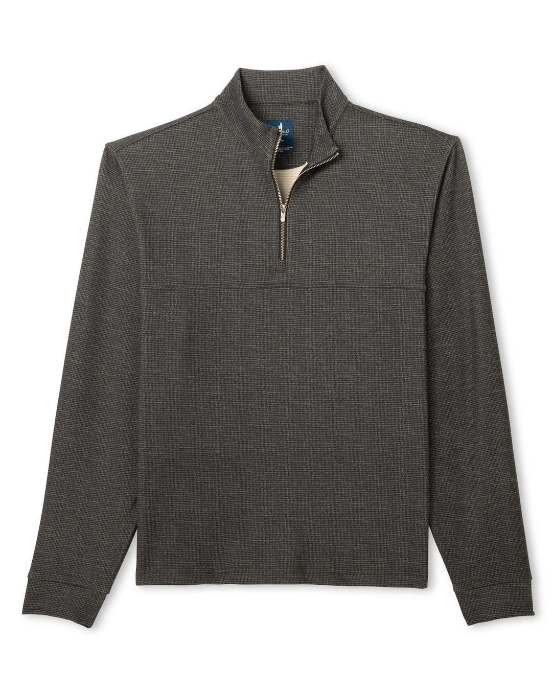 Johnnie-O Mikey Fleece 1/4 Zip Pullover - Printed Check: Coffee