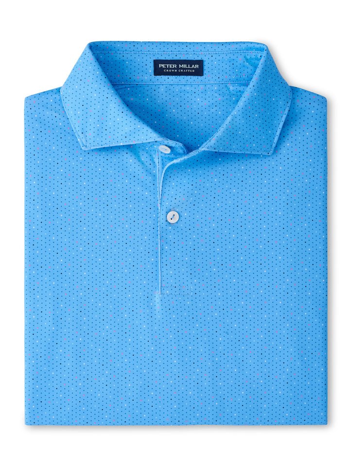 Peter Millar Crown Crafted Fermata Performance Jersey Polo: Blue Topaz