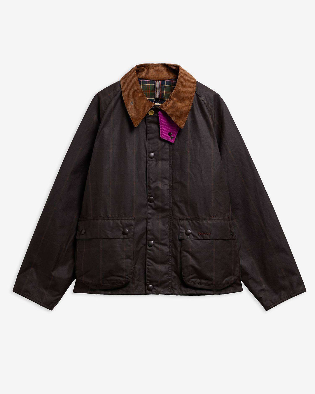 Barbour x Paul Smith Transport Windowpane Wax Jacket: Rustic/Bark