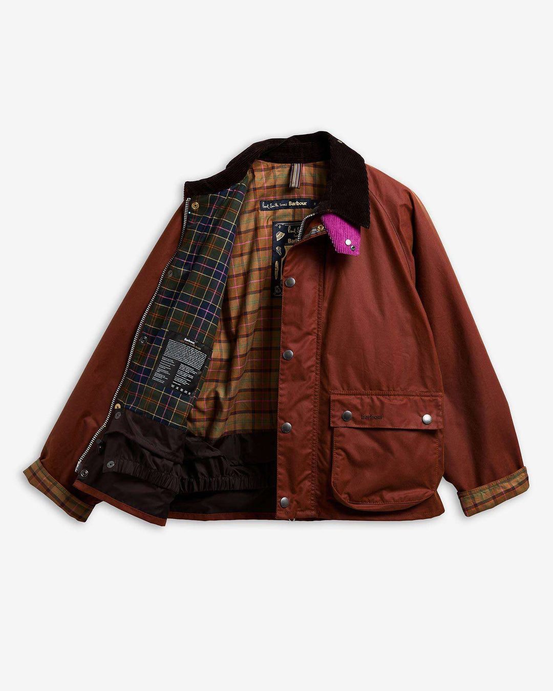 Barbour x Paul Smith Key Transport Wax Jacket: Russet