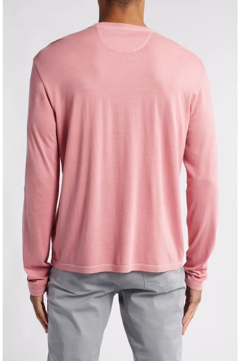 Johnnie-O Brennan Long Sleeve Cotton Blend T-Shirt: Bandana