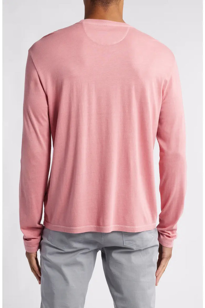 Johnnie-O Brennan Long Sleeve Cotton Blend T-Shirt: Bandana