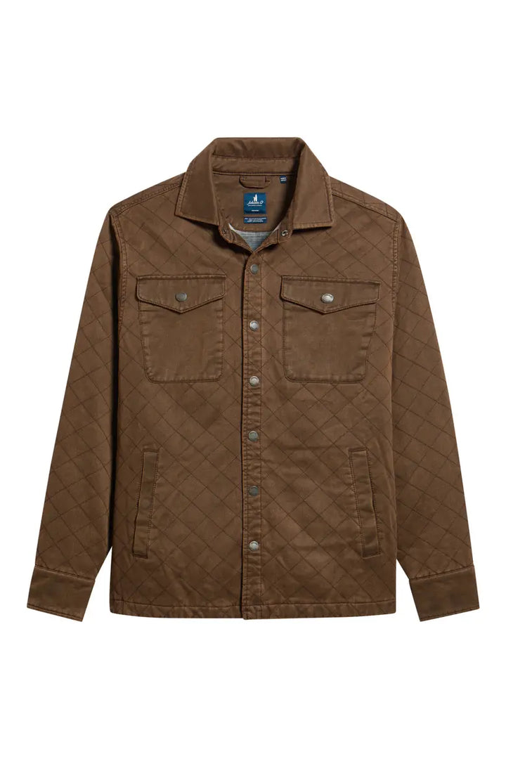 Johnnie-O Quilted Chore Coat: Russet