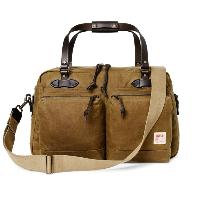 Filson 48 Hour Tin Cloth Duffle Bag: Dark Tan