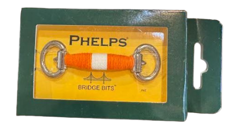 T.B. Phelps Bar Wrapped Bridge Bit: Orange/White/Orange