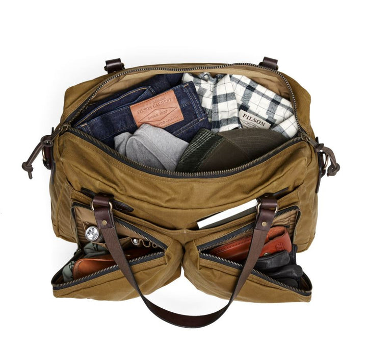 Filson 48 Hour Tin Cloth Duffle Bag: Dark Tan