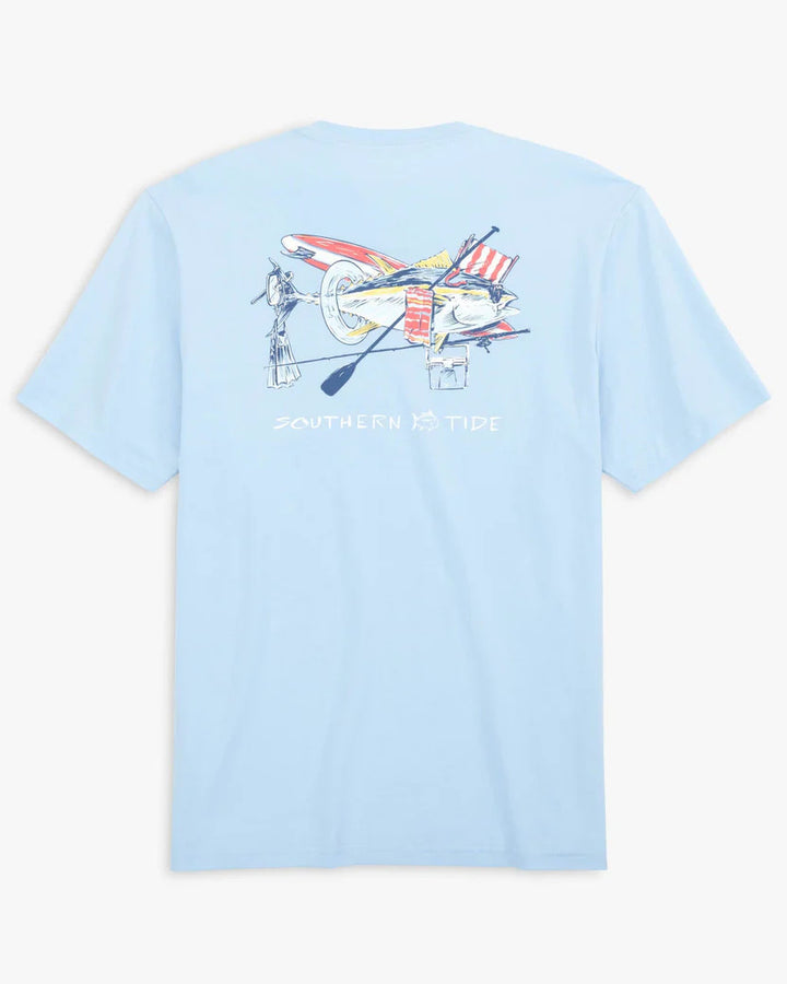 Southern Tide Day at the Beach T-shirt: Clearwater Blue