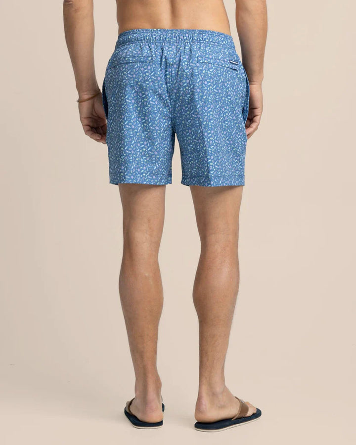 Southern Tide Dazed and Transfused Swim Trunk: Coronet Blue