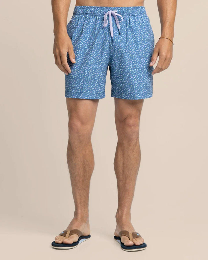 Southern Tide Dazed and Transfused Swim Trunk: Coronet Blue