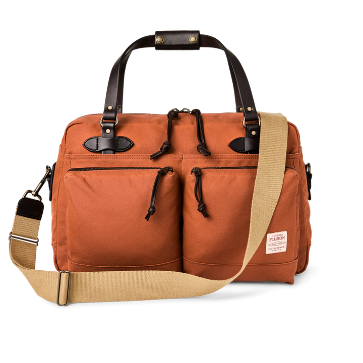 Filson 48 Hour Tin Cloth Duffle Bag: Rust