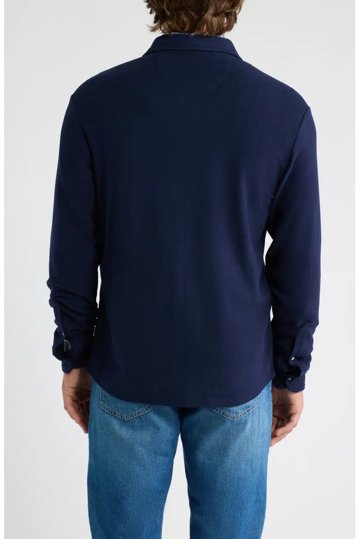 Johnnie-O York Snap Overshirt: Navy