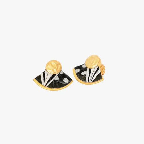 Brackish Feather Stud Earring: Delores