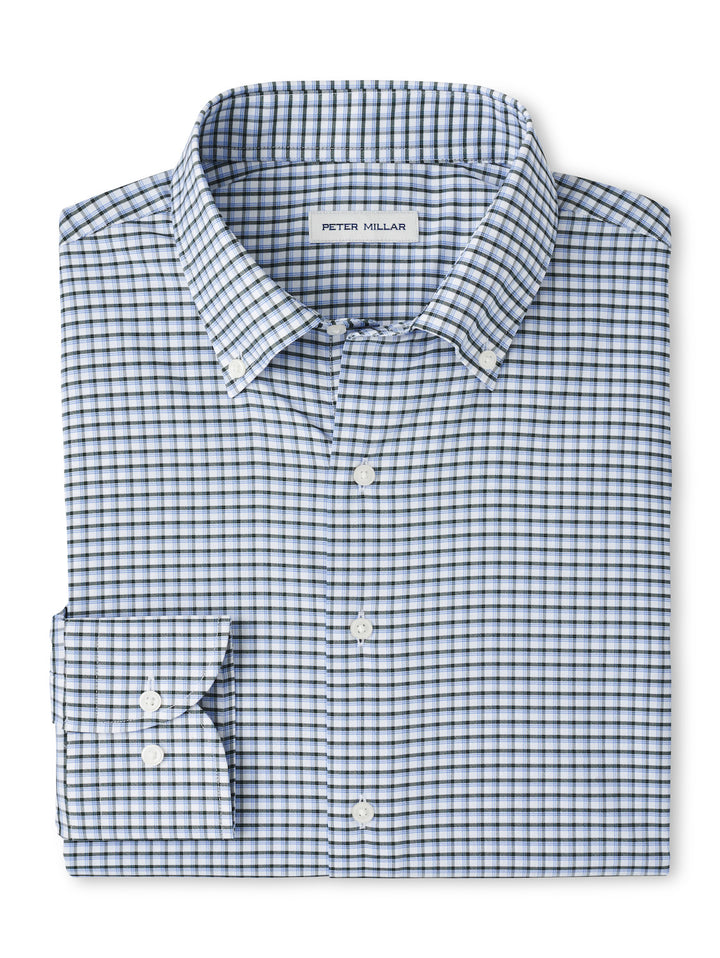 Peter Millar Cashiers Performance Twill Sport Shirt: Deep Verdant