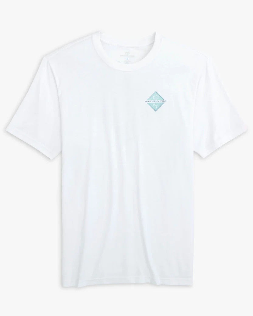 Southern Tide Diamond Sailing Short Sleeve T-shirt: White