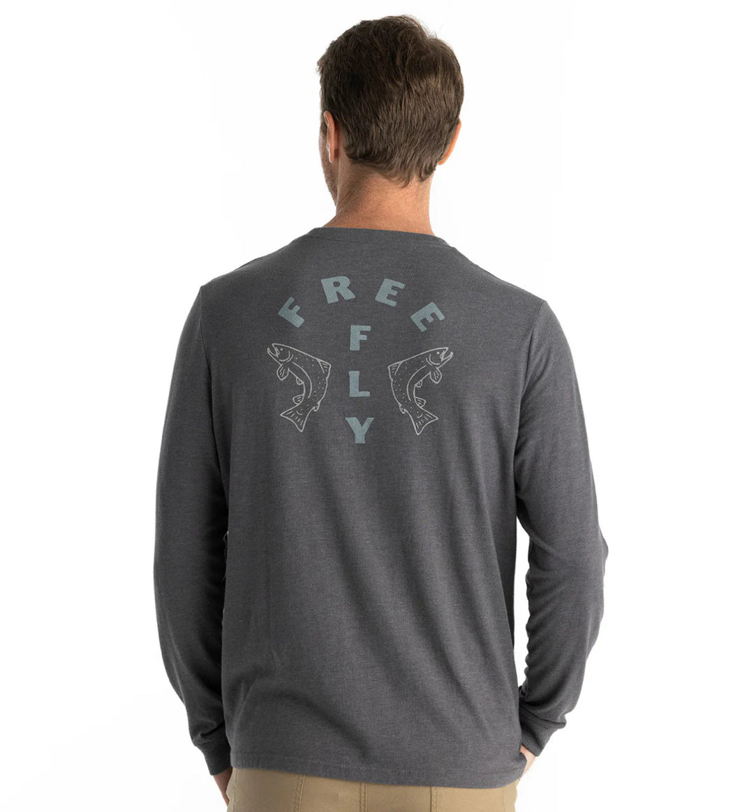 Free Fly Doubled Up Long Sleeve: Heather Black Sand