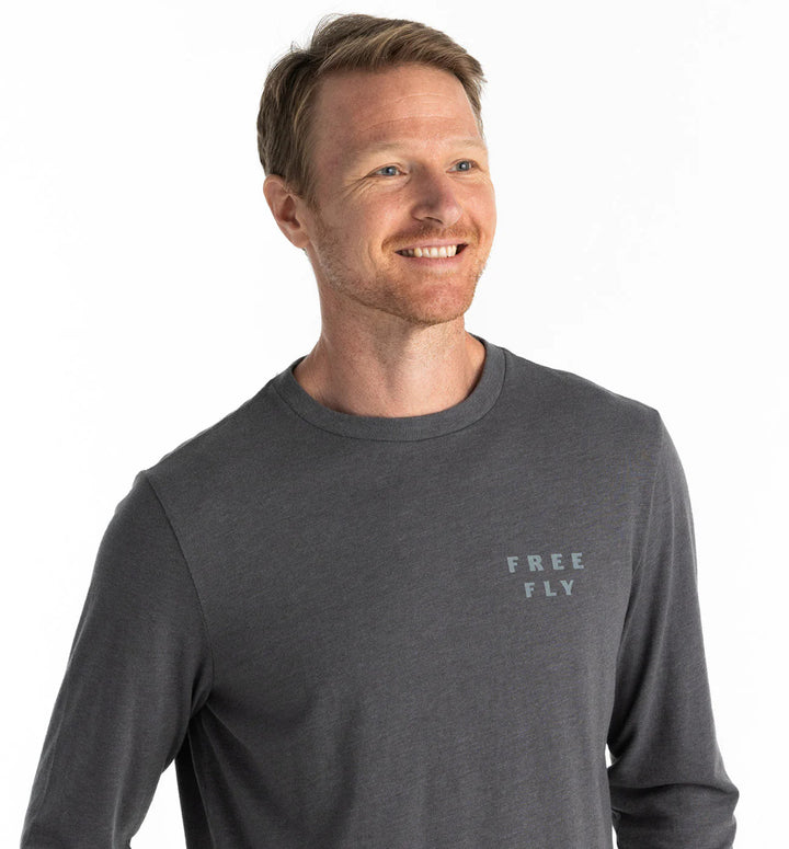 Free Fly Doubled Up Long Sleeve: Heather Black Sand