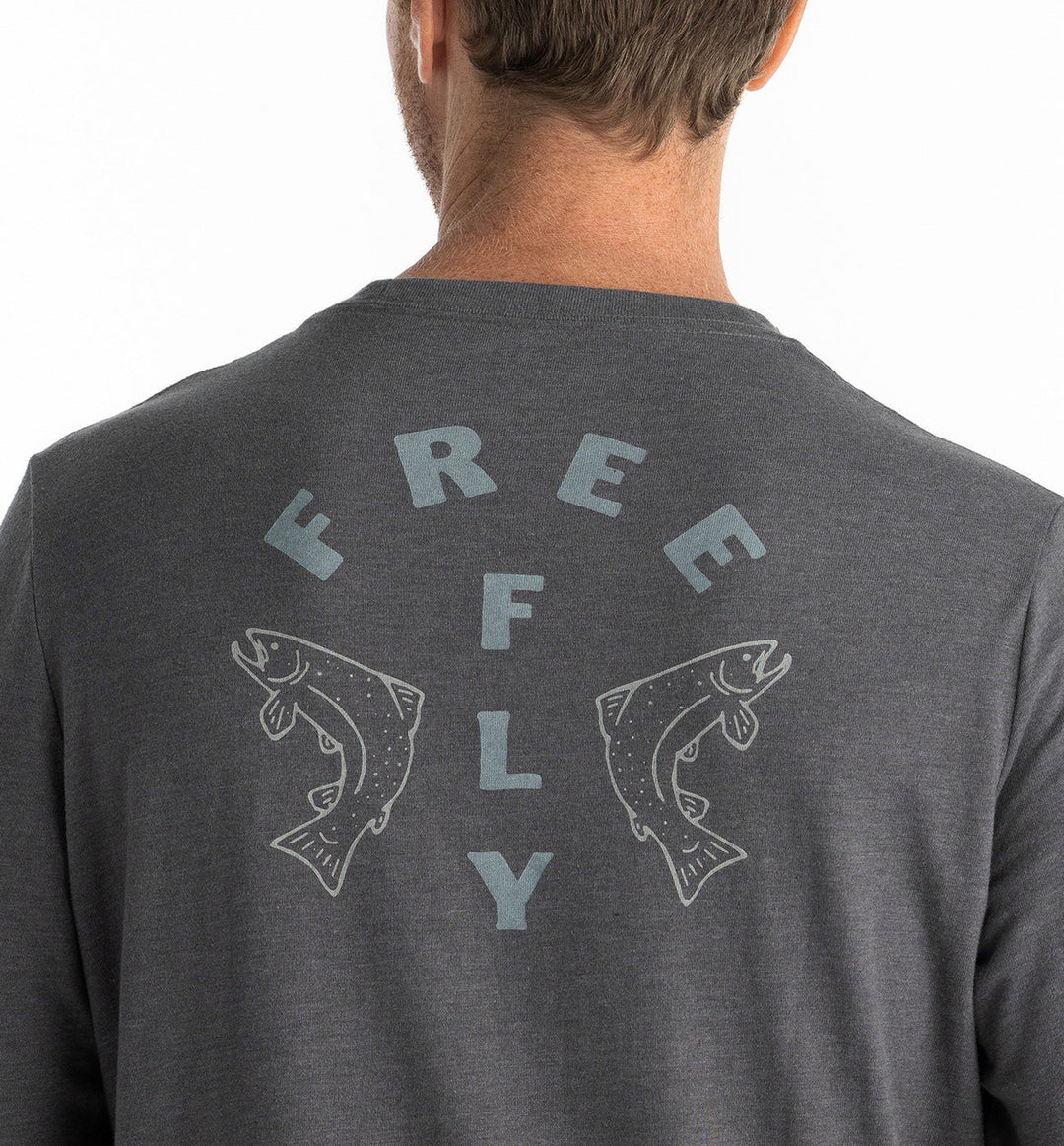 Free Fly Doubled Up Long Sleeve: Heather Black Sand