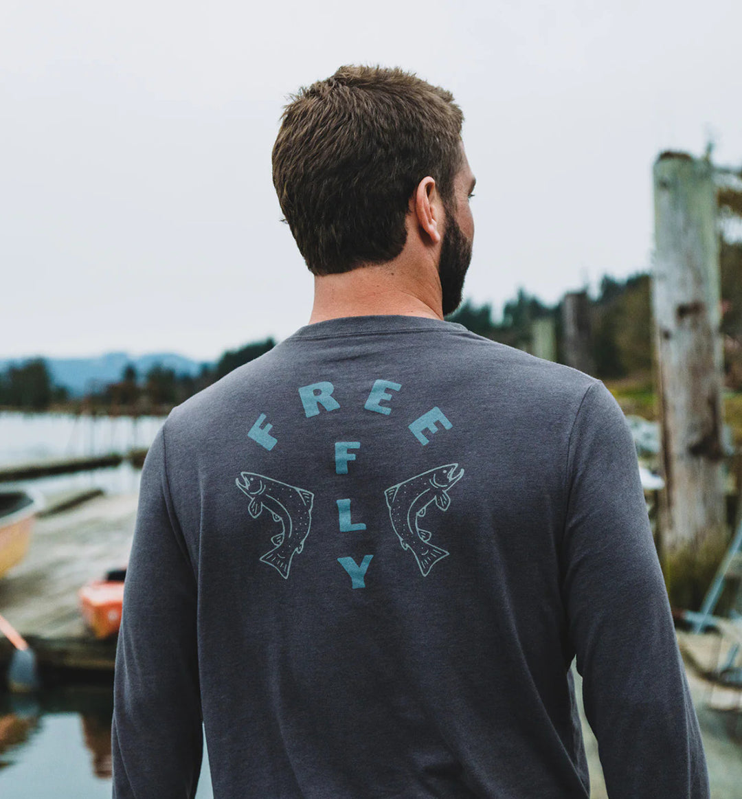 Free Fly Doubled Up Long Sleeve: Heather Black Sand