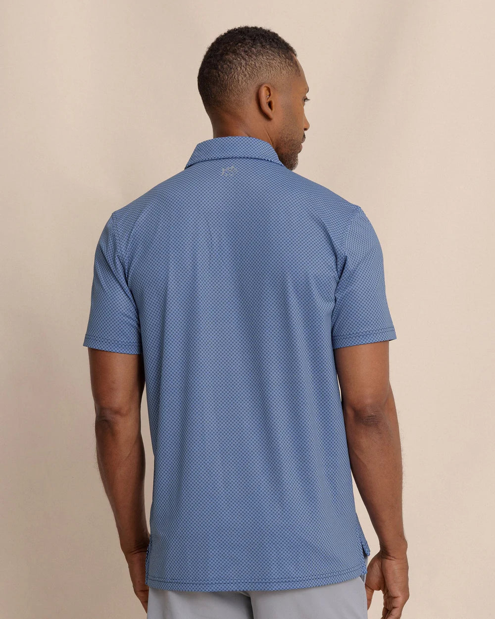 Southern Tide Driver Coastal Geo Printed Polo: Ocean Channel