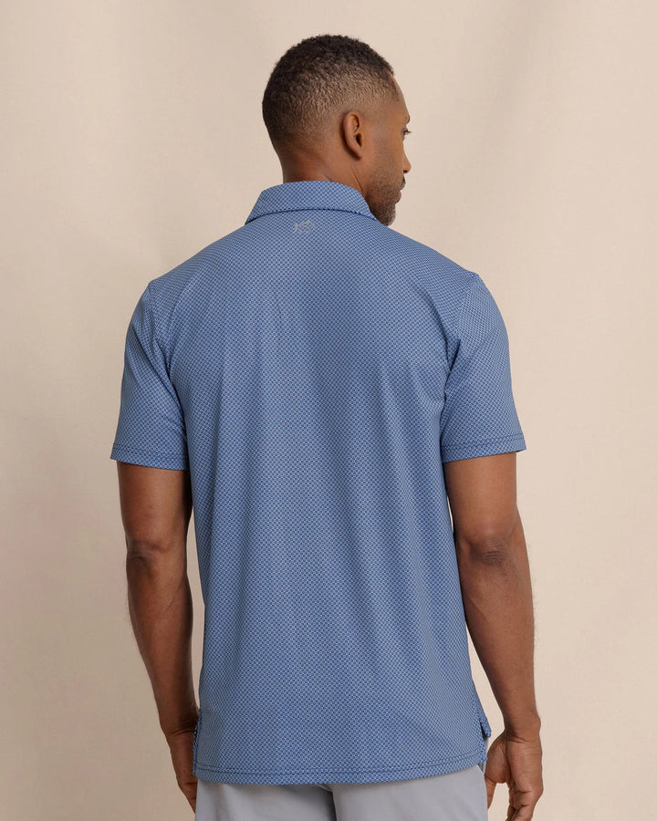 Southern Tide Driver Coastal Geo Printed Polo: Ocean Channel