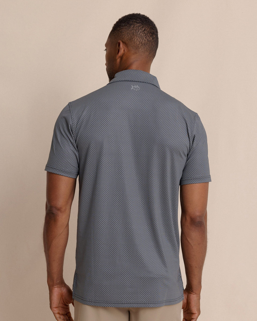 Southern Tide Driver Coastal Geo Printed Polo: Steel