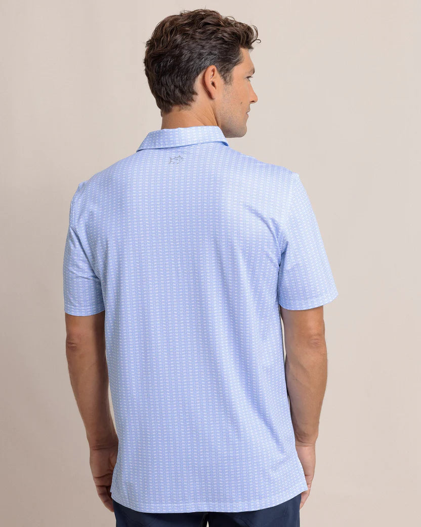 Southern Tide Driver Dock Cleat Geo Polo: Sand White