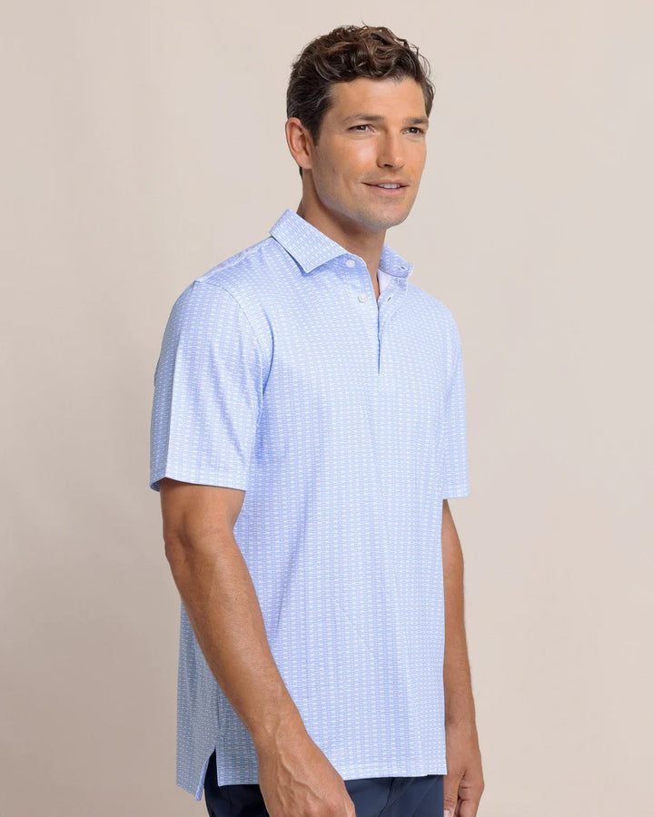 Southern Tide Driver Dock Cleat Geo Polo: Sand White