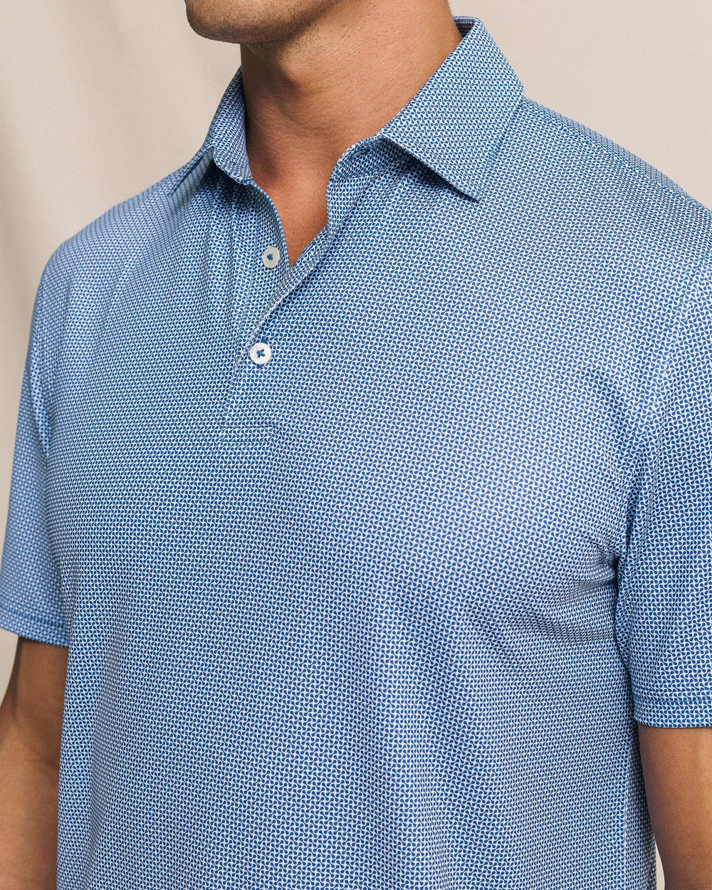 Southern Tide Driver Ocean Vista Printed Polo: Nautical Blue