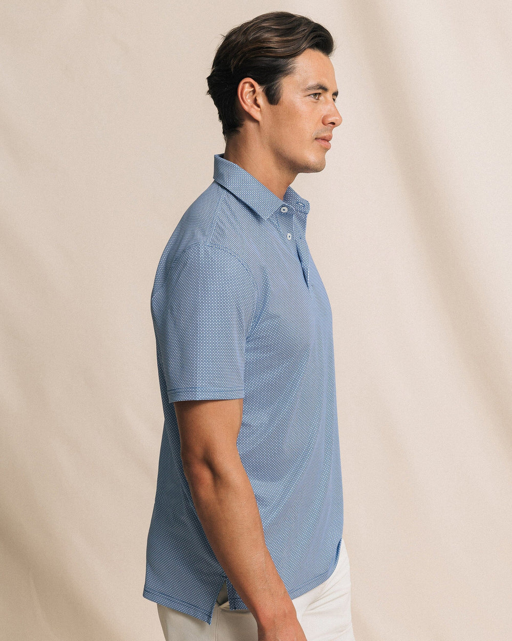 Southern Tide Driver Ocean Vista Printed Polo: Nautical Blue