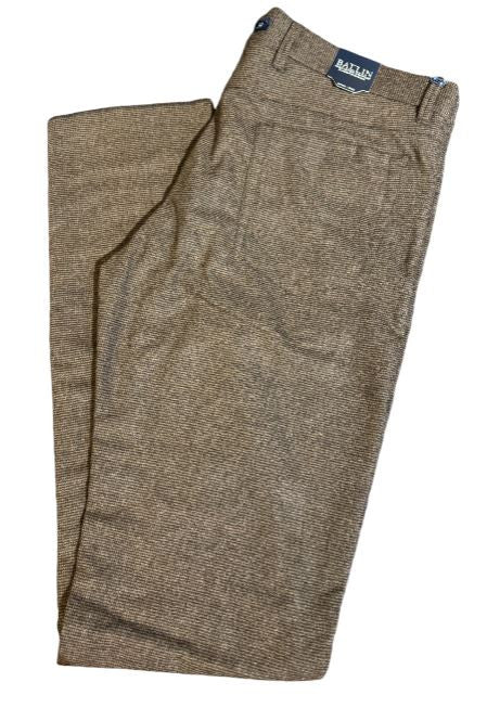 Ballin Jerseywool Brushed Houndstooth 5 Pocket Pant: Brown