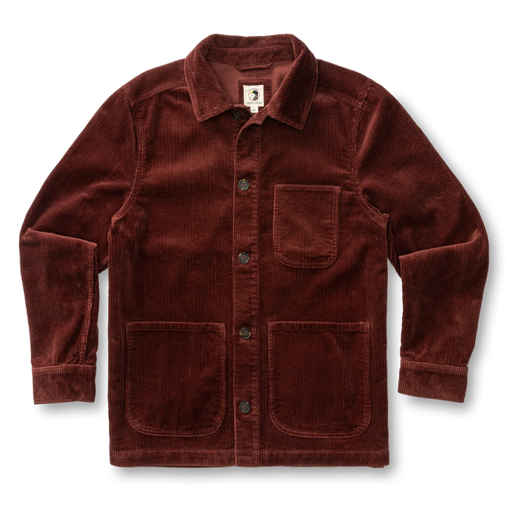 Duck Head Corduroy Chore Coat: Burgundy Brown