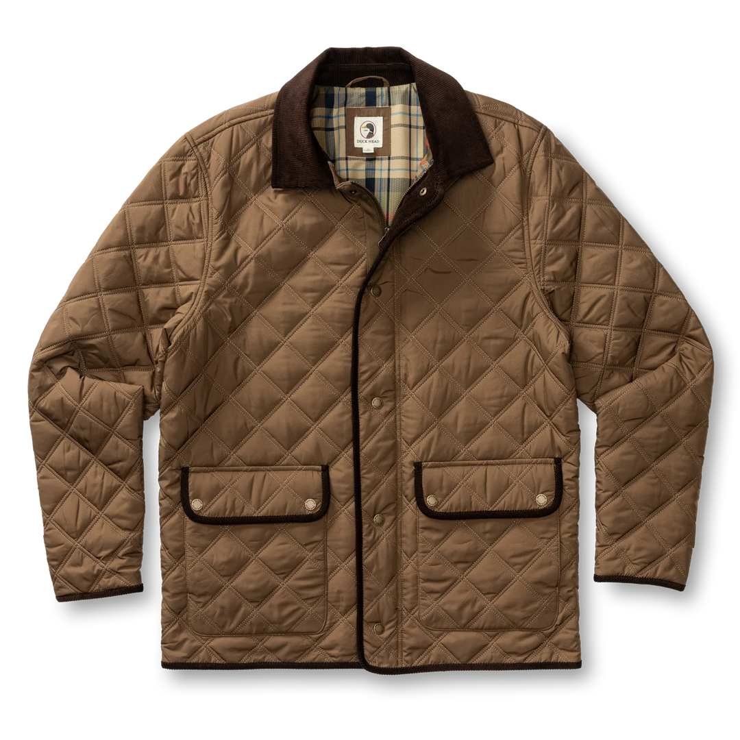 Duck Head Fremont Lodge Performance Quilted Jacket: Dark Taupe