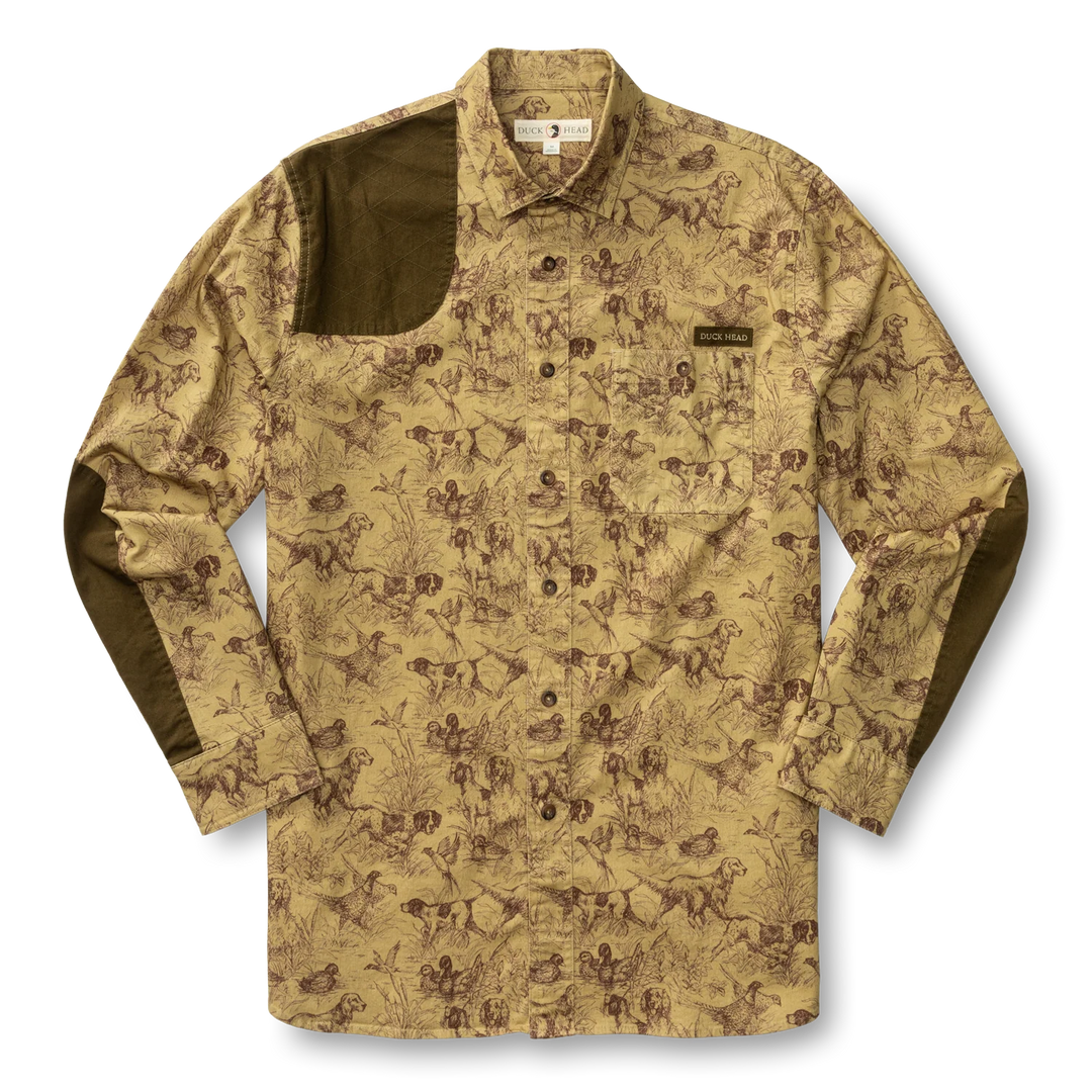 Duck Head Woodland Shooting Shirt: Wheatfield Print