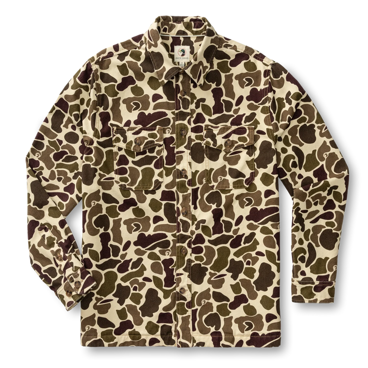 Duck Head Vintage Camo Duck Canvas Jacket: Sandrift Khaki Camo
