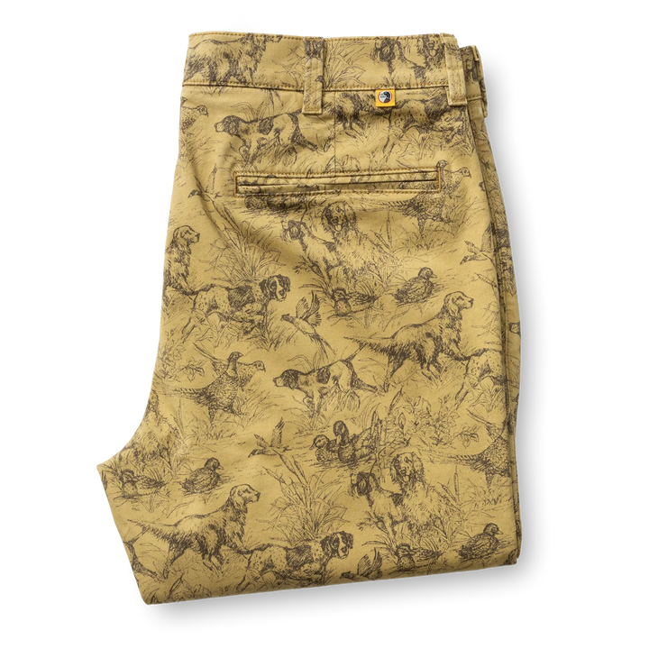 Duck Head Classic Fit Gold School Chino: Wheatfield Print