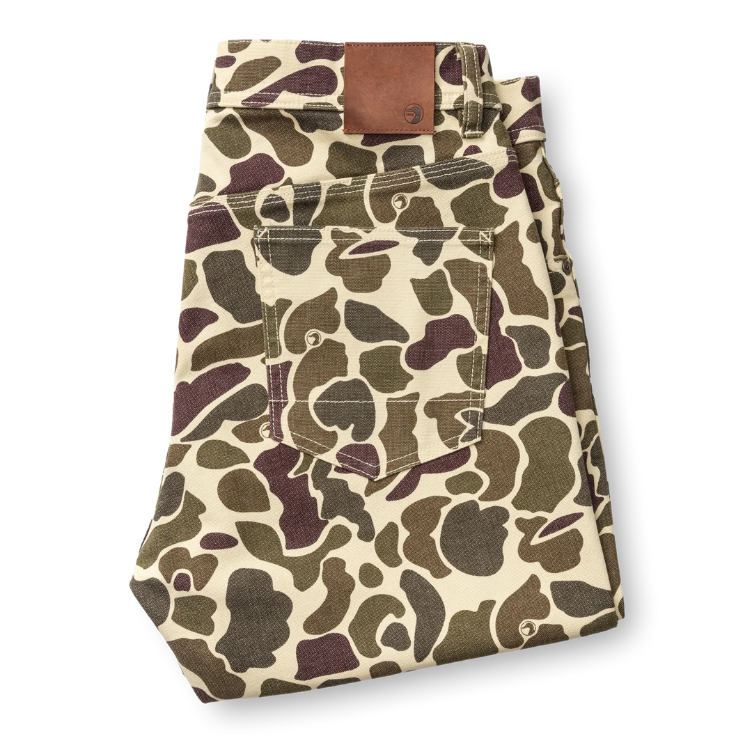 Duck Head Field Canvas Five-Pocket: Sandrift Khaki Camo