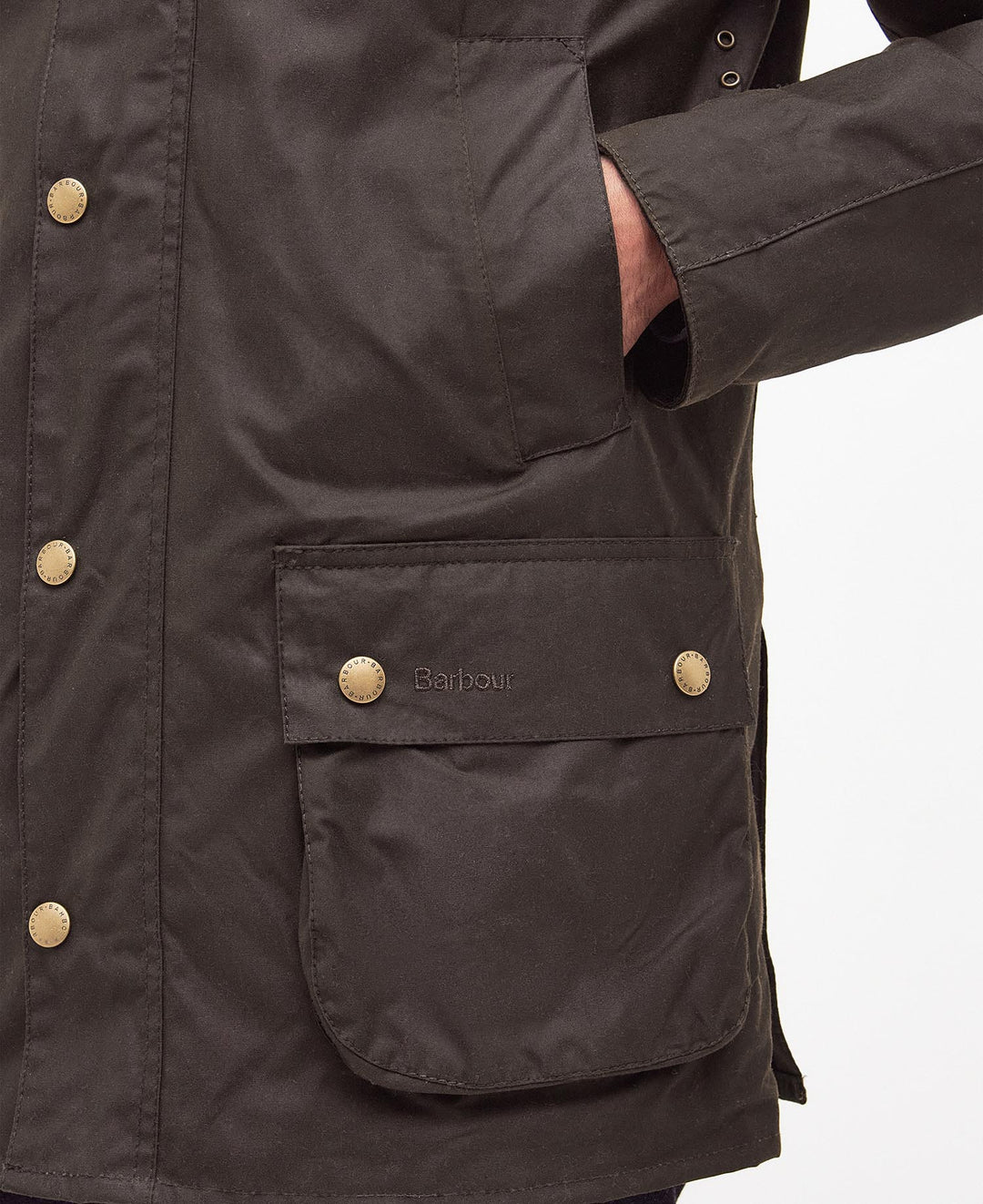 Barbour Ashby Waxed Jacket: Olive