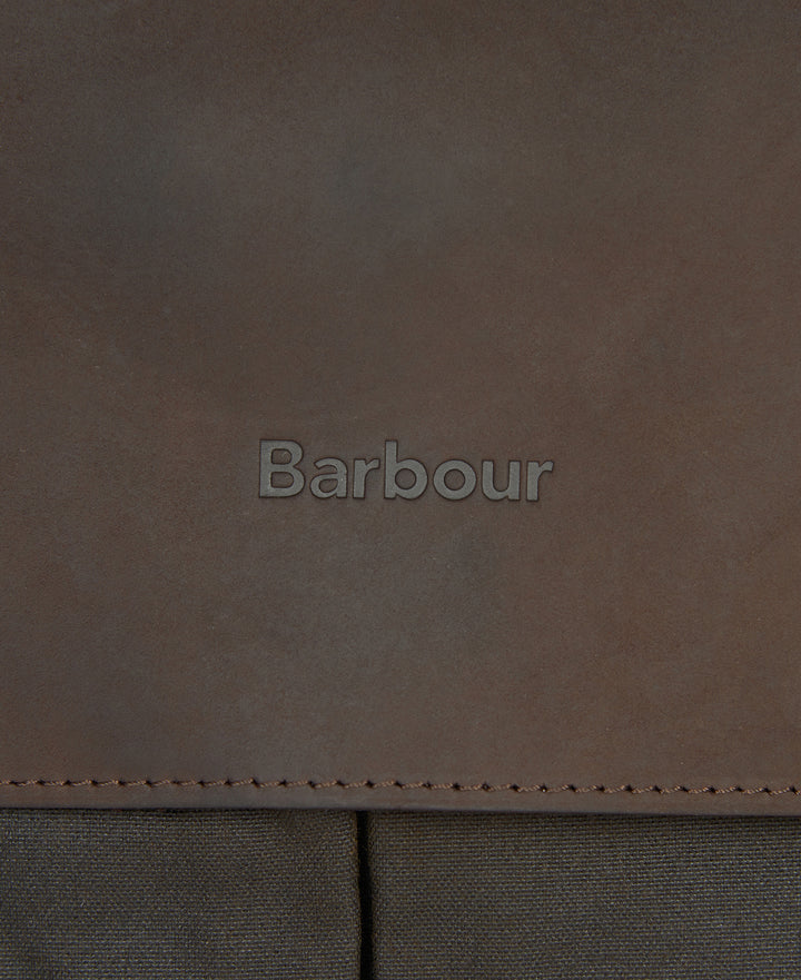 Barbour Waxed Leather Briefcase: Olive