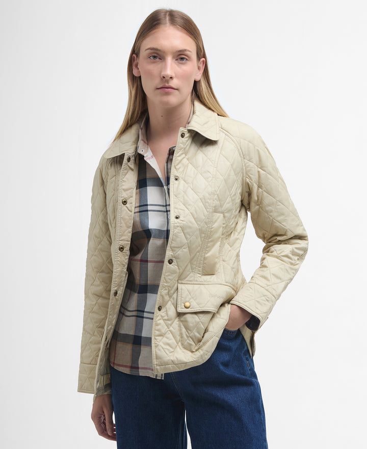 Barbour Summer Beadnell Quilted Jacket: Pearl