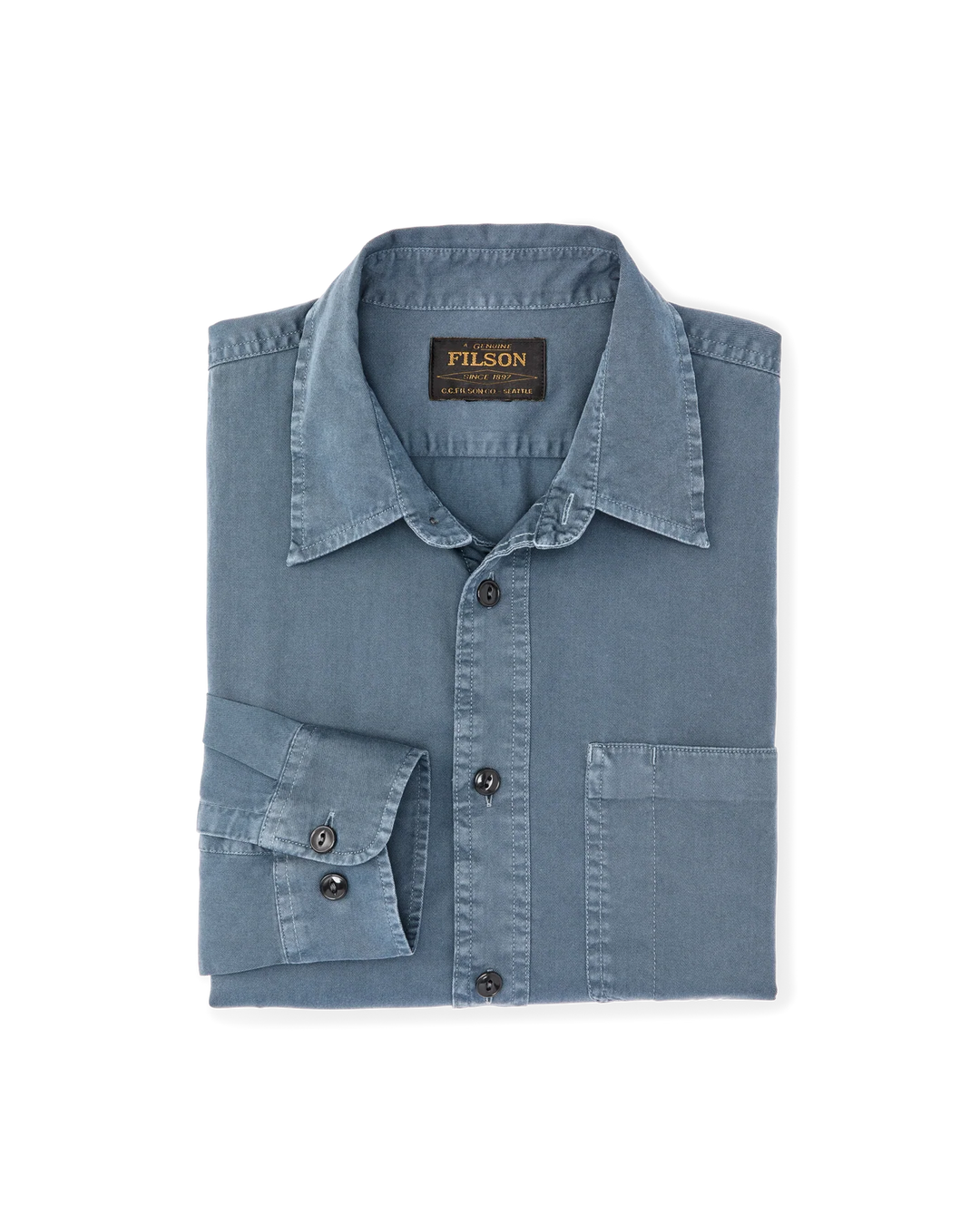 Filson 4.5-oz. Twill Shirt: Orion Blue