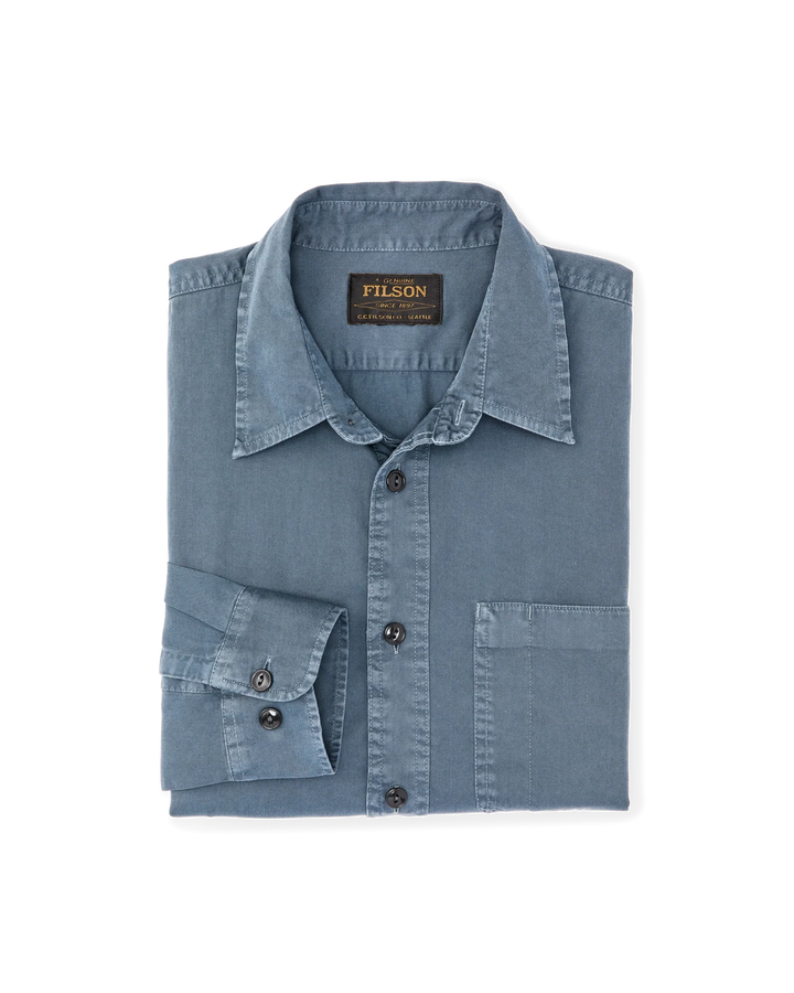 Filson 4.5-oz. Twill Shirt: Orion Blue