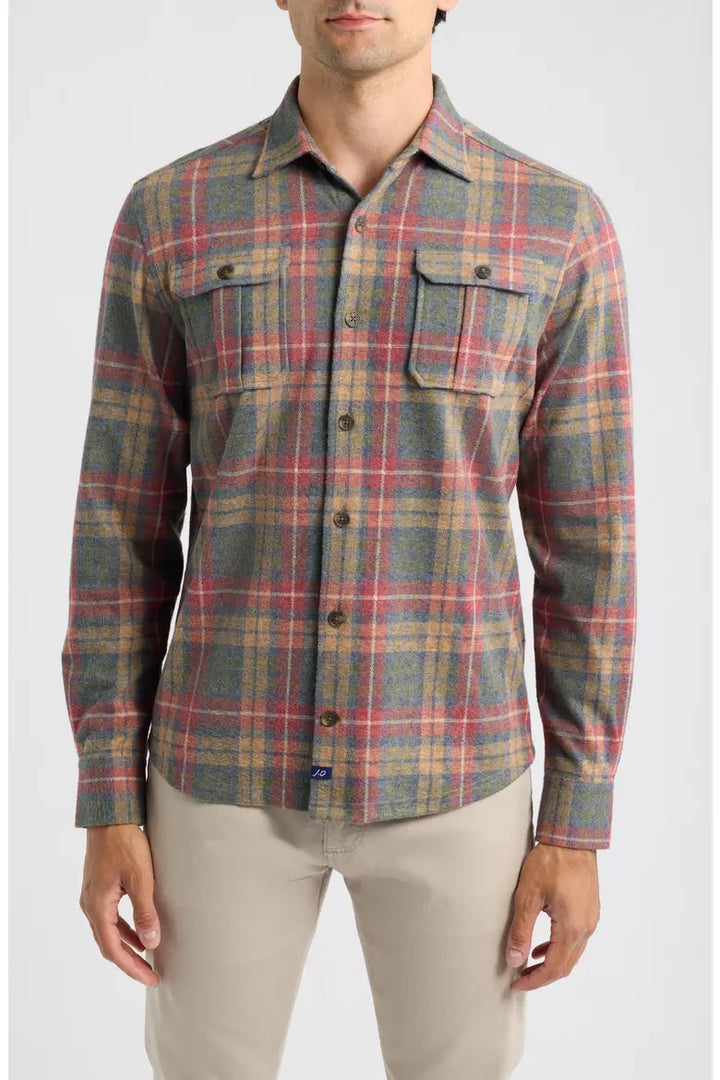 Johnnie-O Yule Tartan Button-Down Shirt: Forest