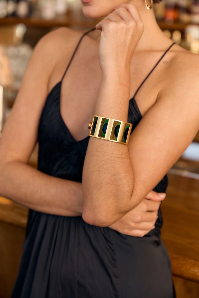 Brackish Natalie Striped Hinge Cuff