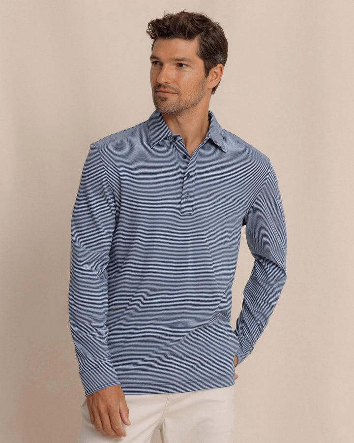 Southern Tide Sandy Kay Popover Sportshirt: Dress Blue