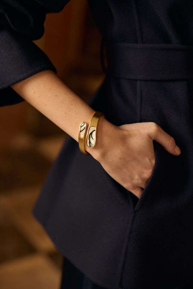 Brackish Lainey Bezel Hinge Cuff