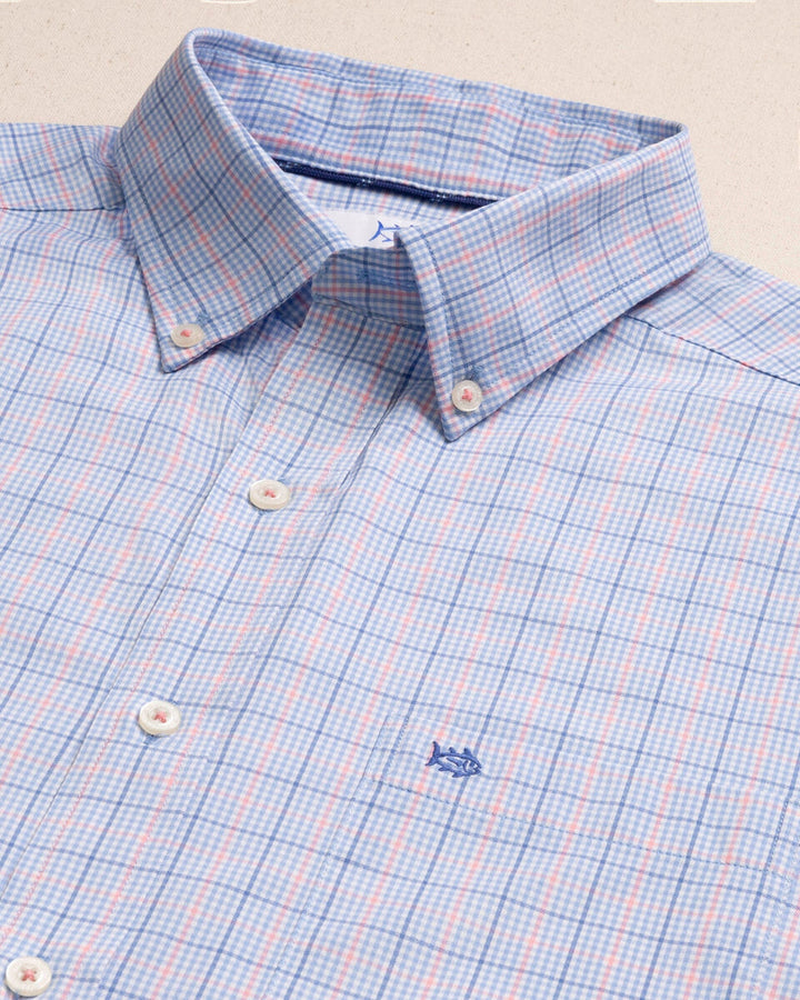 Southern Tide Coastal Breeze Edisto Island Sport Shirt: Ocean Channel