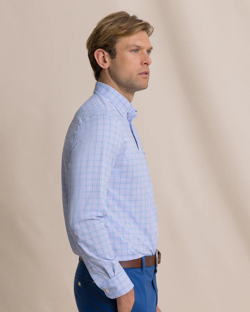 Southern Tide Coastal Breeze Edisto Island Sport Shirt: Ocean Channel