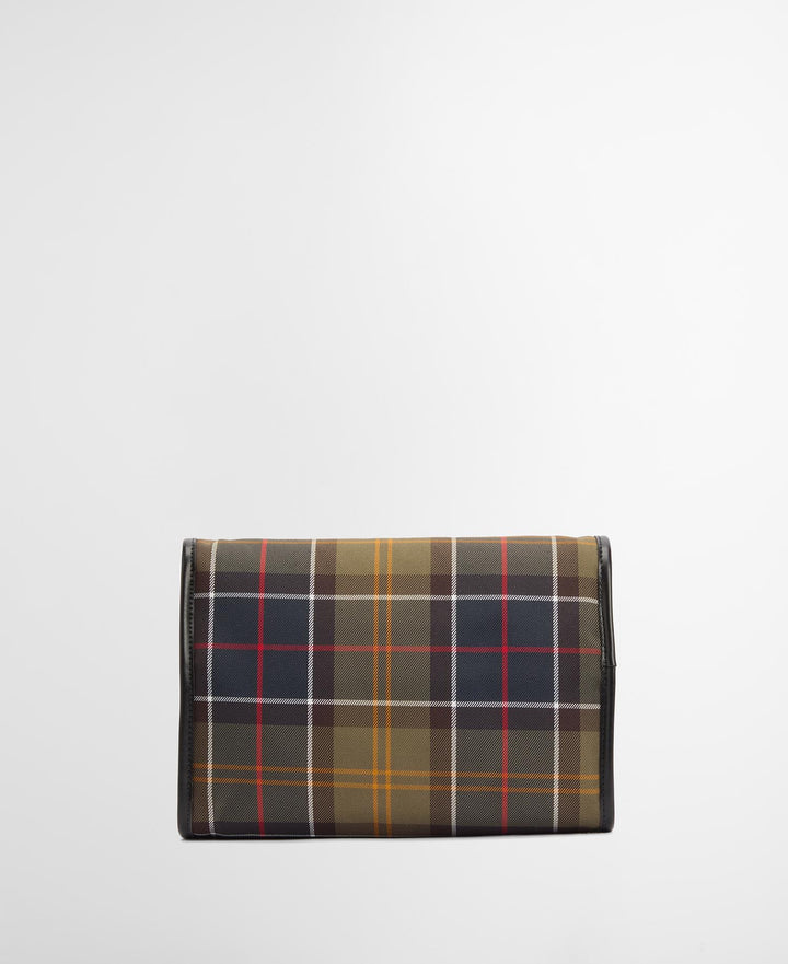 Barbour Tartan Hanging Washbag: Classic/Beacon